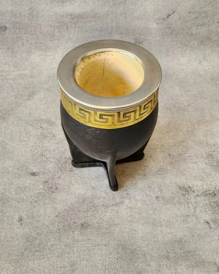 Mate Imperial Acero Laberinto Negro