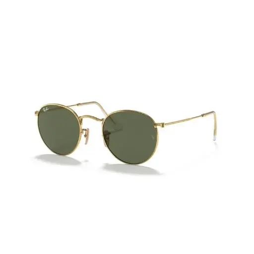 Round metal dorado/verde